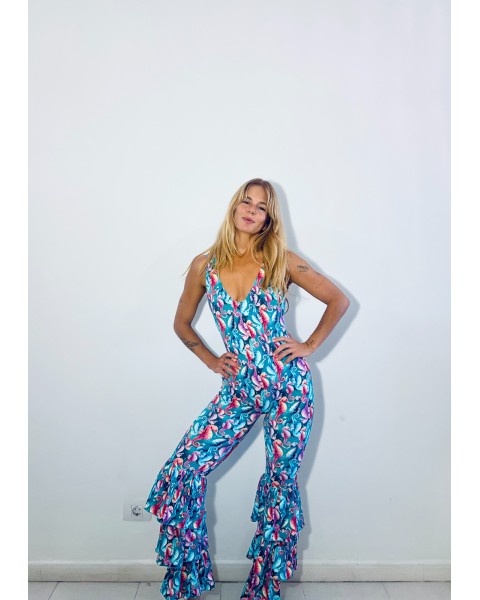 Prenda Única EDICIÓN ESPECIAL PASARELA Mono Largo VOLANTES Guardianas del Océano.